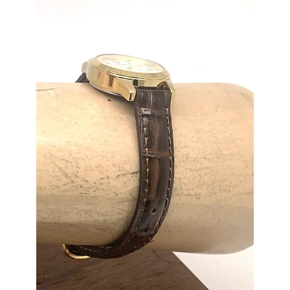 Timex Women's Watch TW2R63600 Indiglo Mother of Pearl Quartz Brown Leather 25mm - Picture 13 of 15